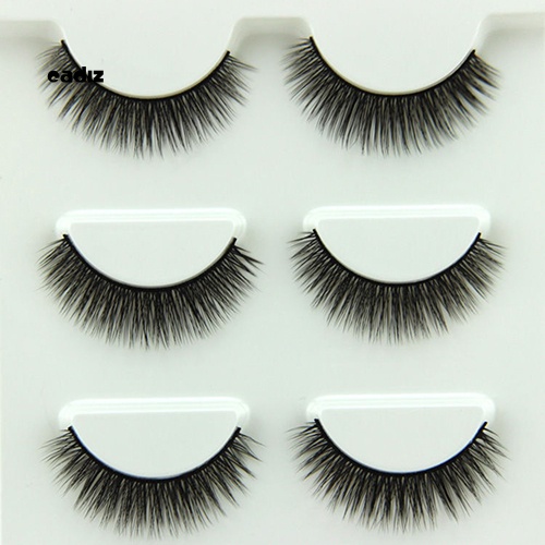 Bộ 3 Cặp Lông Mi Giả 3D Thời Trang