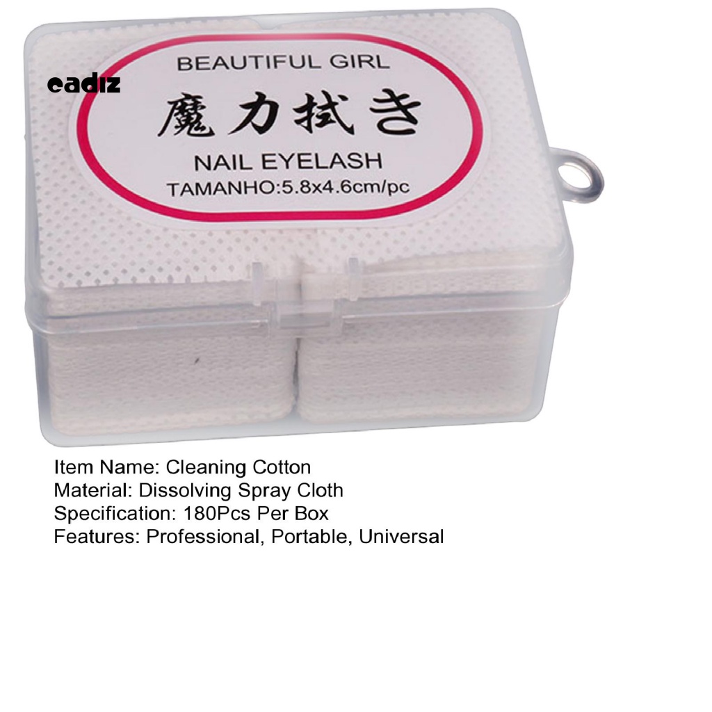Hộp 180 Miếng Bông Tẩy Trang Làm Sạch Lông Mi Hai Mặt Tiện Dụng