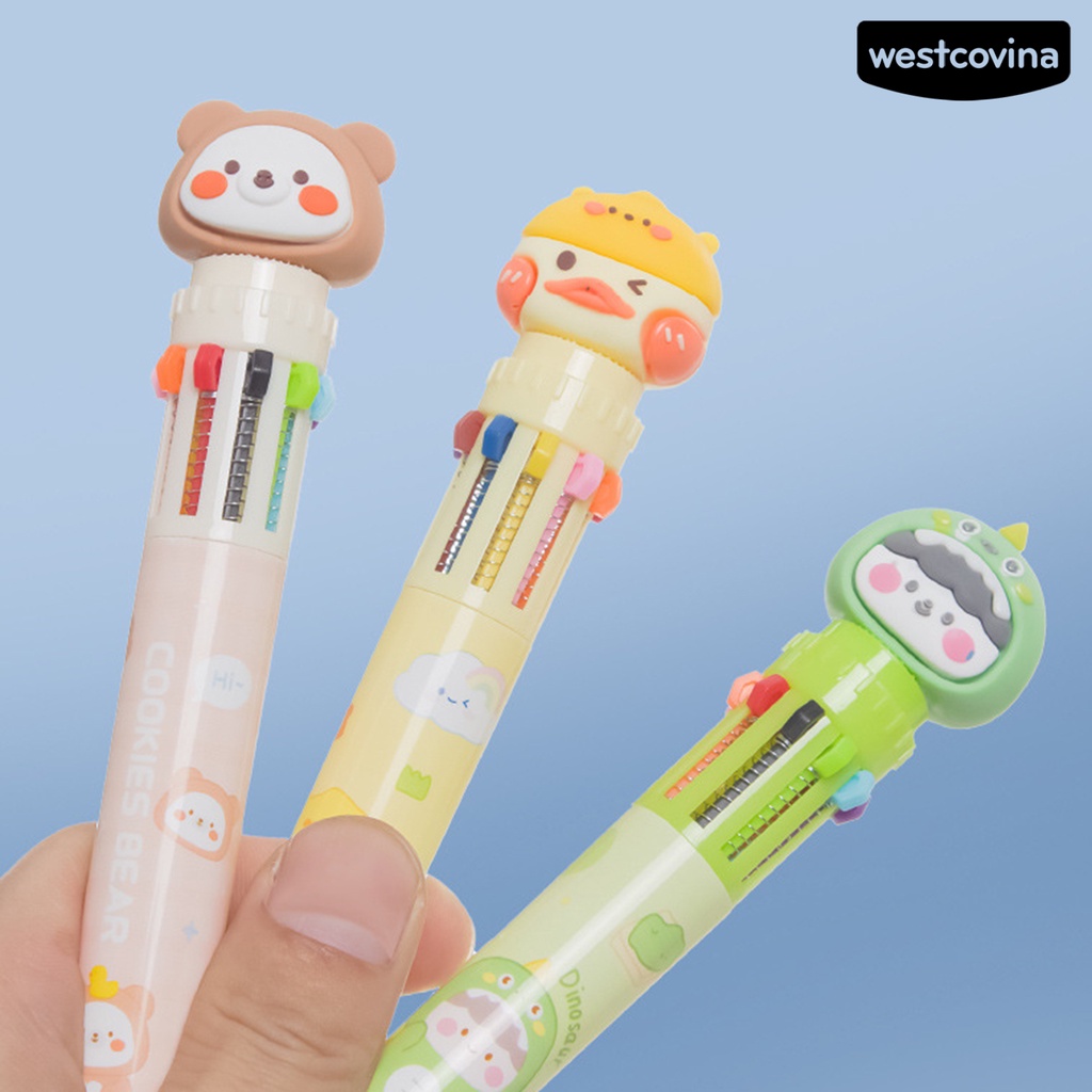 [WSTN]✎Bút Bi Dạng Đẩy Thoải Mái Họa Tiết Thỏ Hoạt Hình Cho Học Sinh