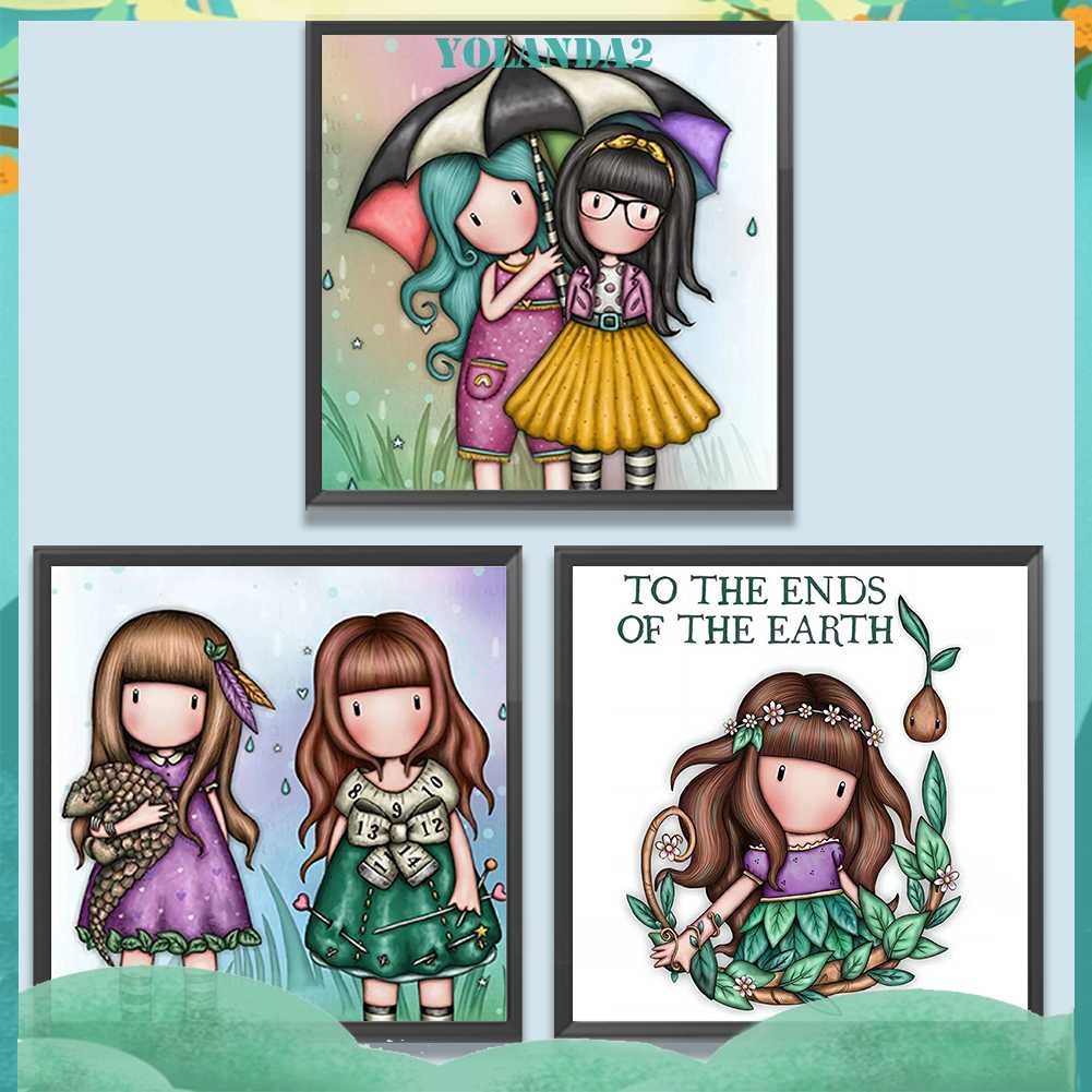 Tranh Đính Đá Kim Cương Toàn Bộ 5D DIY Hình Búp Bê