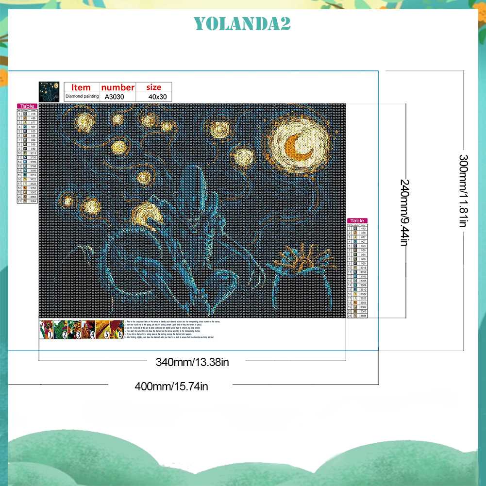 Tranh Đính Đá Kim Cương Toàn Bộ 5D DIY Hình Người Ngoài Hành Tinh