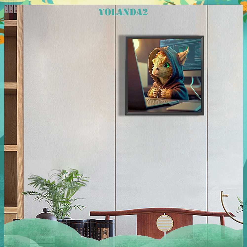 Tranh Đính Đá Kim Cương Toàn Bộ 5D DIY Hình Vẽ Khủng Long