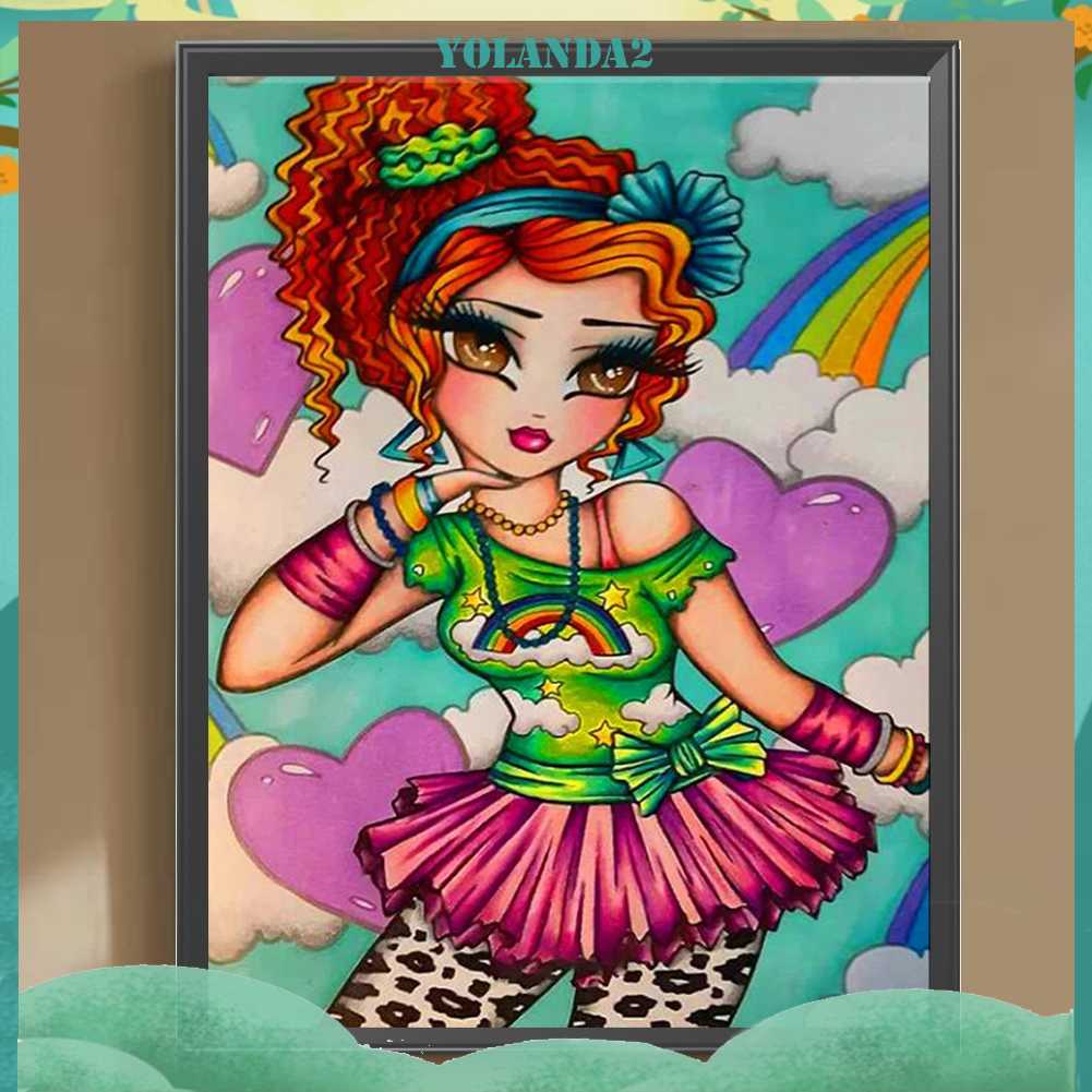 Tranh Đính Đá Kim Cương Toàn Bộ 5D DIY Hình Vẽ Cô Gái Trang Trí Nhà Cửa