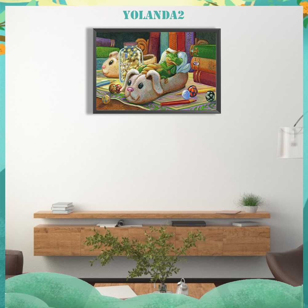 Tranh Đính Đá Kim Cương Toàn Bộ 5D DIY Hình Vẽ Khủng Long