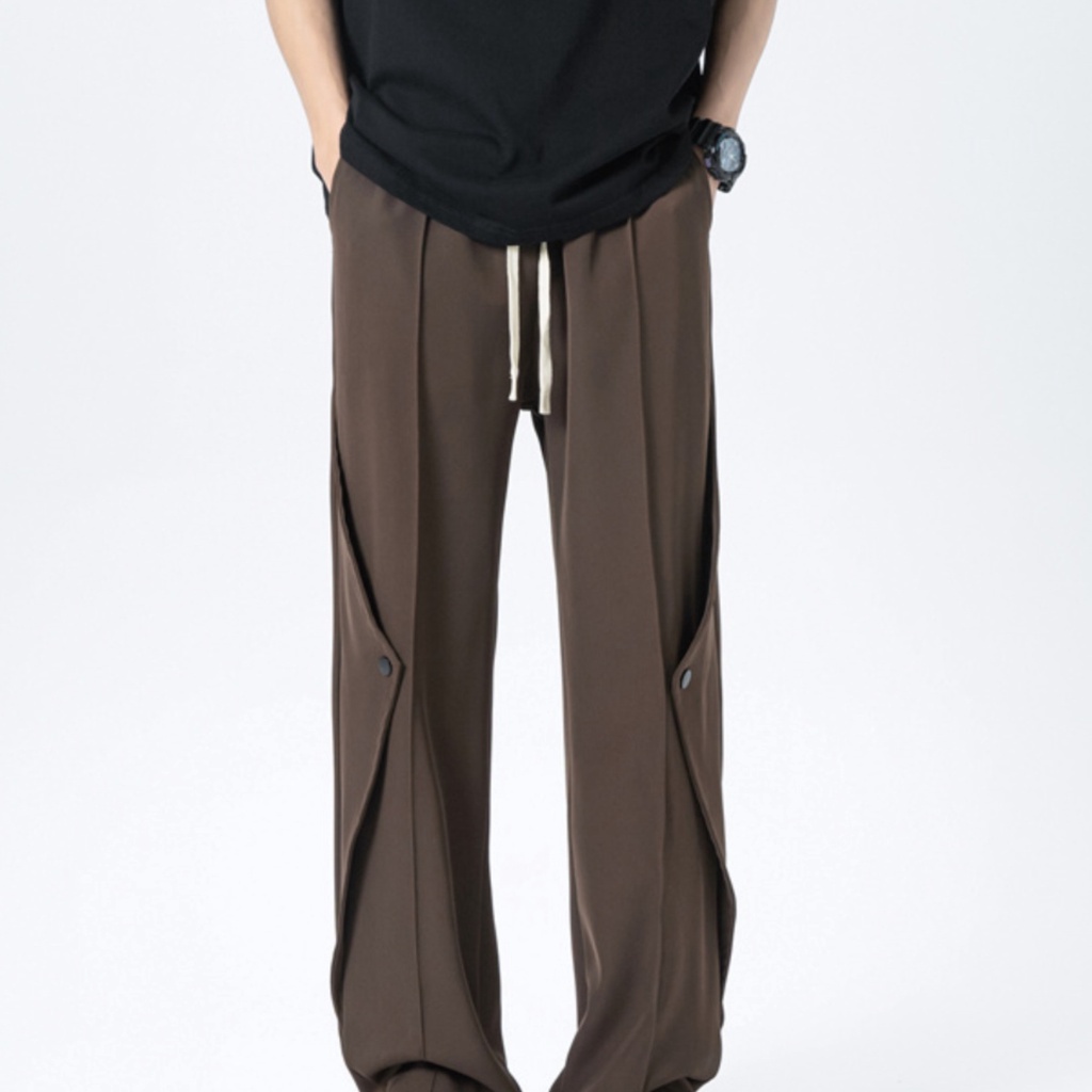 Quần Dài Thể Thao Vải Lụa Lạnh Mỏng Dáng Rộng Kiểu Đường Phố Thời Trang Mùa Hè Cho Nam