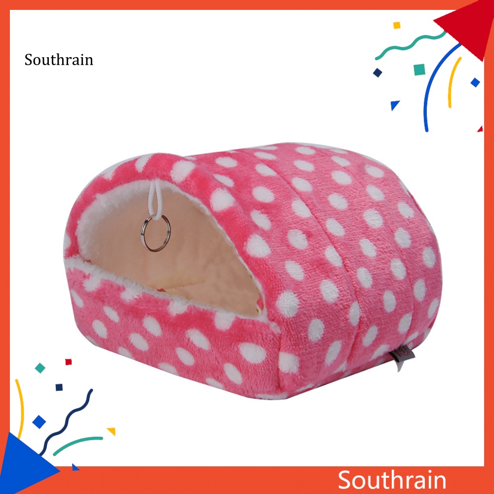 Nhà Treo Mềm Mại Họa Tiết Chấm Bi Cho Hamster Chinchilla