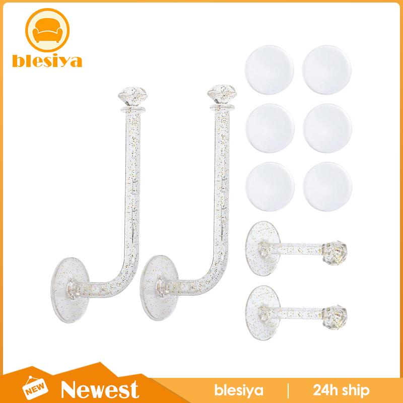 Móc Treo Kẹp Tóc Gắn Tường Trong Suốt Tiện Dụng Cho Nhà Bếp / Phòng Tắm
