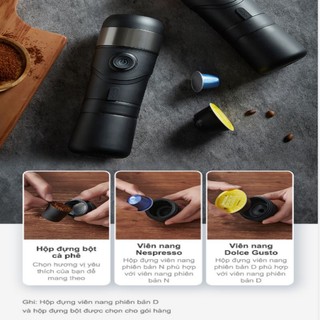 Máy Pha Cà Phê Espresso phê cầm tay của Ý Bằng Tay Màu Trắng Tiện Dụng Mang