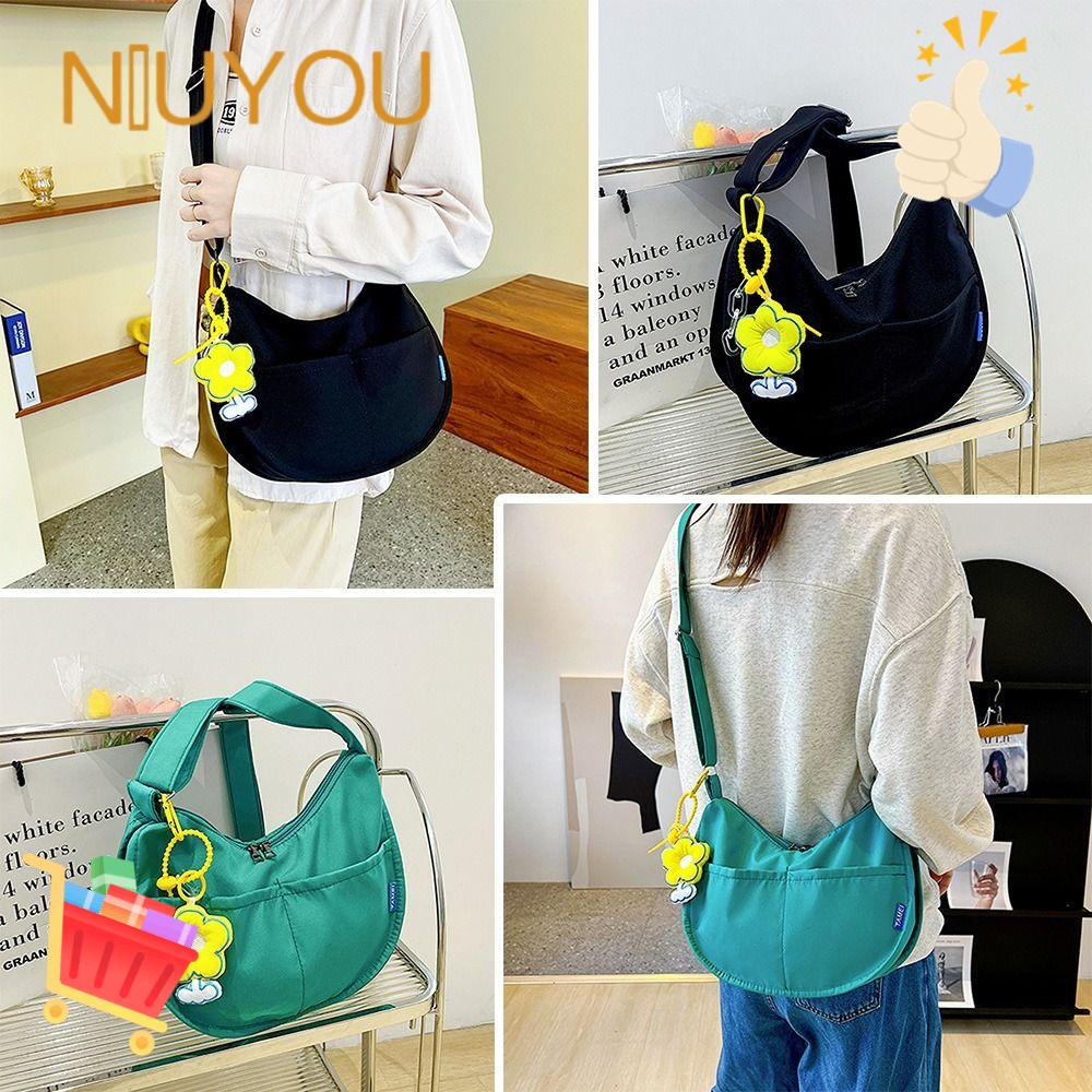 Túi Đeo Vai / Đeo Chéo Màu Trơn Chất Liệu Canvas Thời Trang Cho Nữ