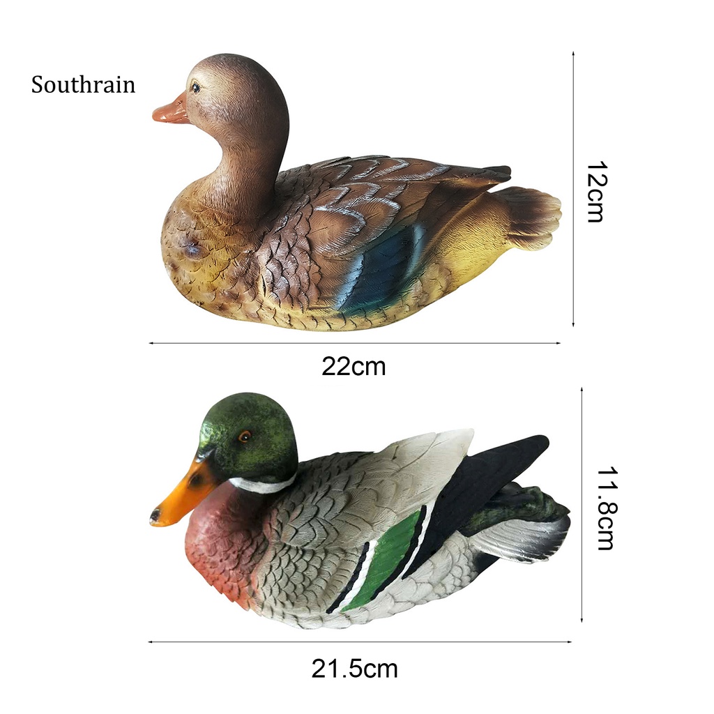 Tượng Vịt Mandarin Nghệ Thuật Bằng Resin Dành Cho Trang Trí Hồ Bơi