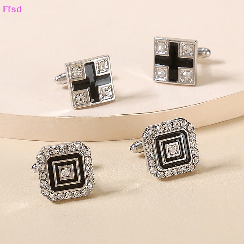 {Ffsd} Khuy Măng Sét Đính Kim Cương Giả Thời Trang Công Sở Dành Cho Nam Giới