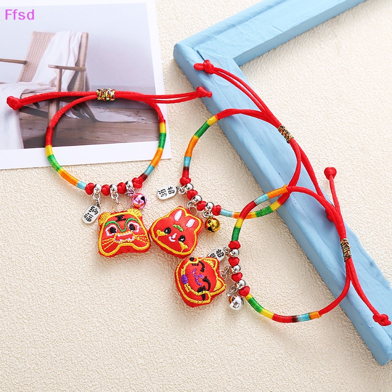 {Ffsd} Vòng Đeo Tay Dây Bện Thêu Hình Rồng / Thuyền Phong Cách Trung Hoa Nhỏ Nhắn Dành Cho Trẻ Em * Bán Chạy