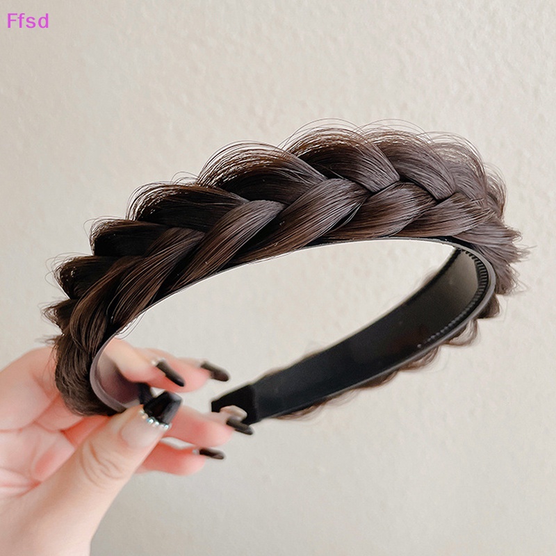 Băng Đô Bện Tóc Giả Thắt Bím Xương Cá Thủ Công Chống Trượt * Hàng Bán Chạy {Ffsd}