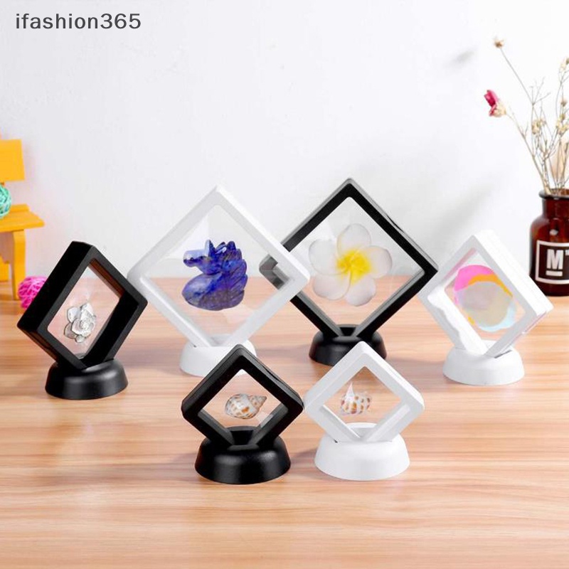 Khung Trưng Bày Trang Sức Hình Vuông 3D Kèm Giá Đỡ Tiện Dụng