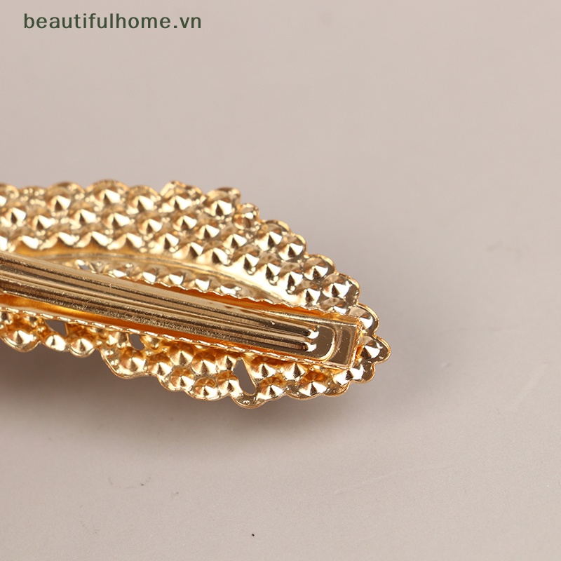 Kẹp Tóc Đính Pha Lê Màu Vàng / Bạc Thời Trang Cho Nữ