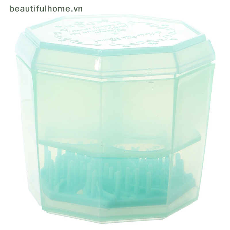 Xô Vệ Sinh Cọ Trang Điểm Có Giá Phơi Khô Tiện Dụng