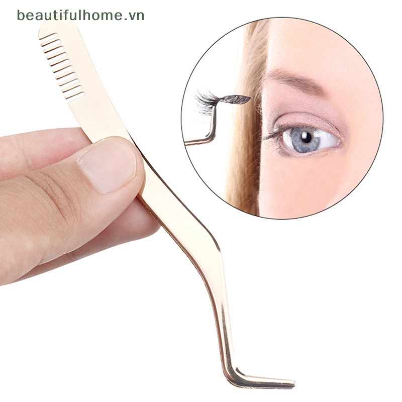 Nhíp Kẹp Gắn Lông Mi Giả Kèm Lược Tiện Dụng