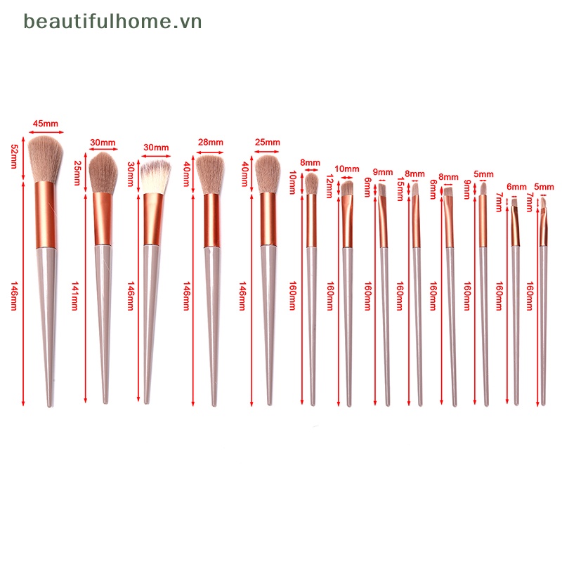 Bộ 13 Cọ Trang Điểm Chuyên Nghiệp Chất Lượng Cao
