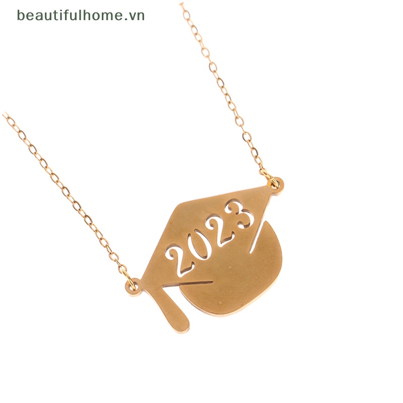 1 Vòng cổ Mặt Hình Nón Tốt Nghiệp Màu Vàng / Bạc Thời Trang 2023