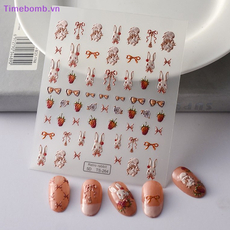 # Túi Đeo Chéo Thời Trang Hàn Cho Nữ # Miếng Dán Trang Trí Móng Tay 5D DIY Hình Thỏ Dễ Thương