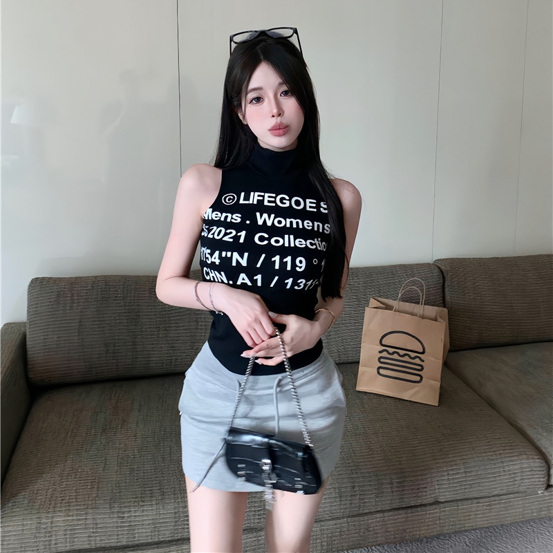 Áo Sát Nách In Chữ Graffiti Thời Trang Quyến Rũ Cho Nữ