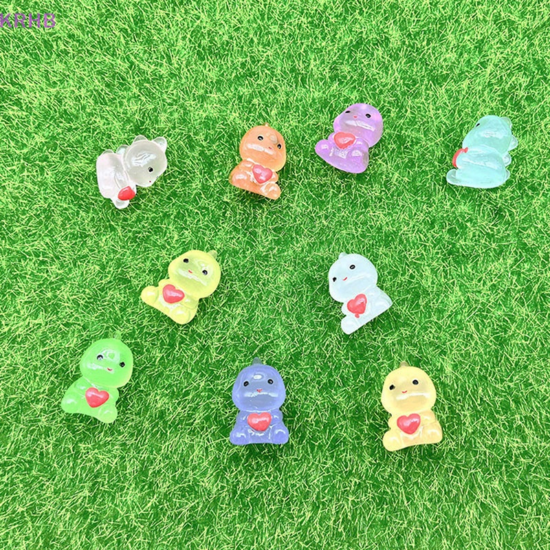 Bộ 5 Mô Hình Khủng Long Mini Bằng Nhựa Phát Quang Dùng Trang Trí DIY Mới