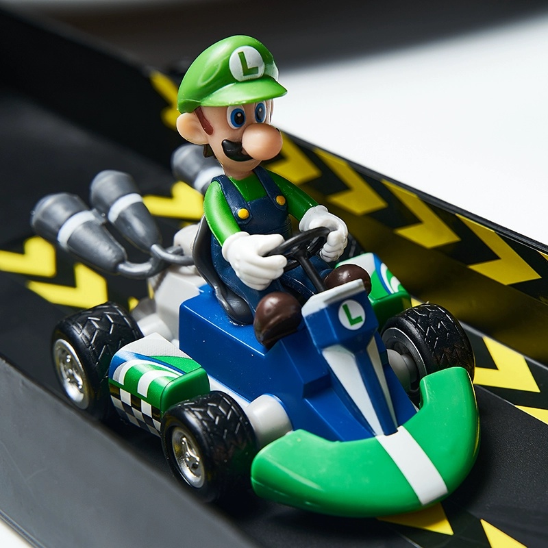 SUPER MARIO WII LUIGI PRINCESS 12CM PULL BACK RACER GO KART CAR TOY