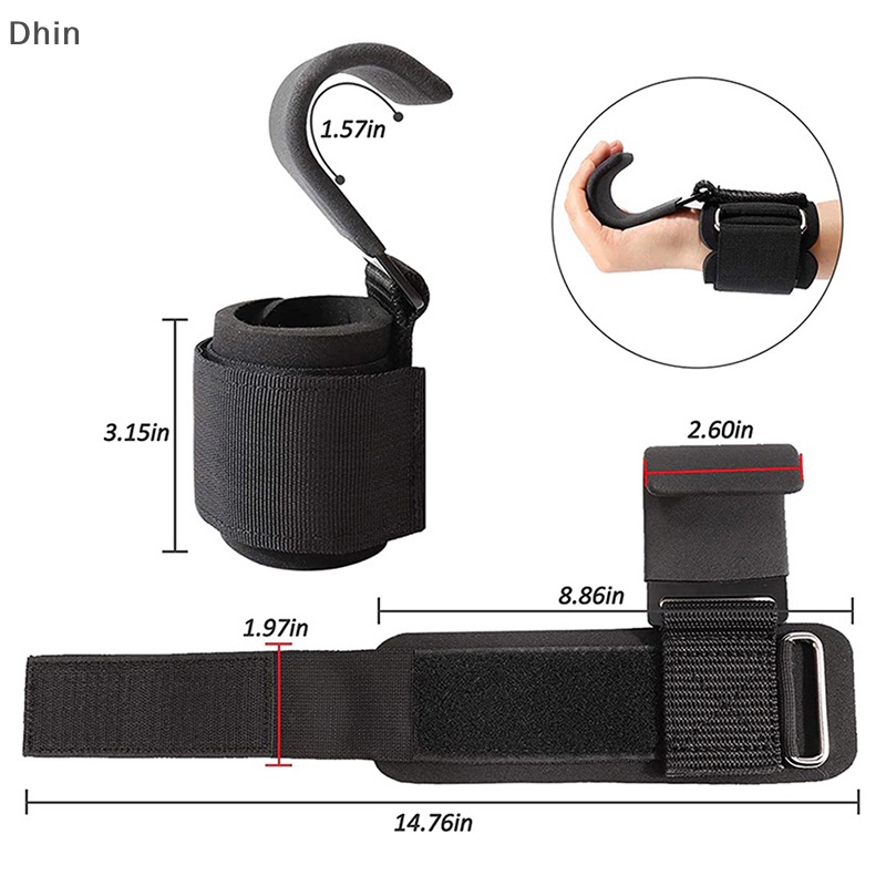 [Dhin] Lifg Móc Quấn Cổ Tay Kèm Dây Đeo Hỗ Trợ Luyện Tập Thể Hình