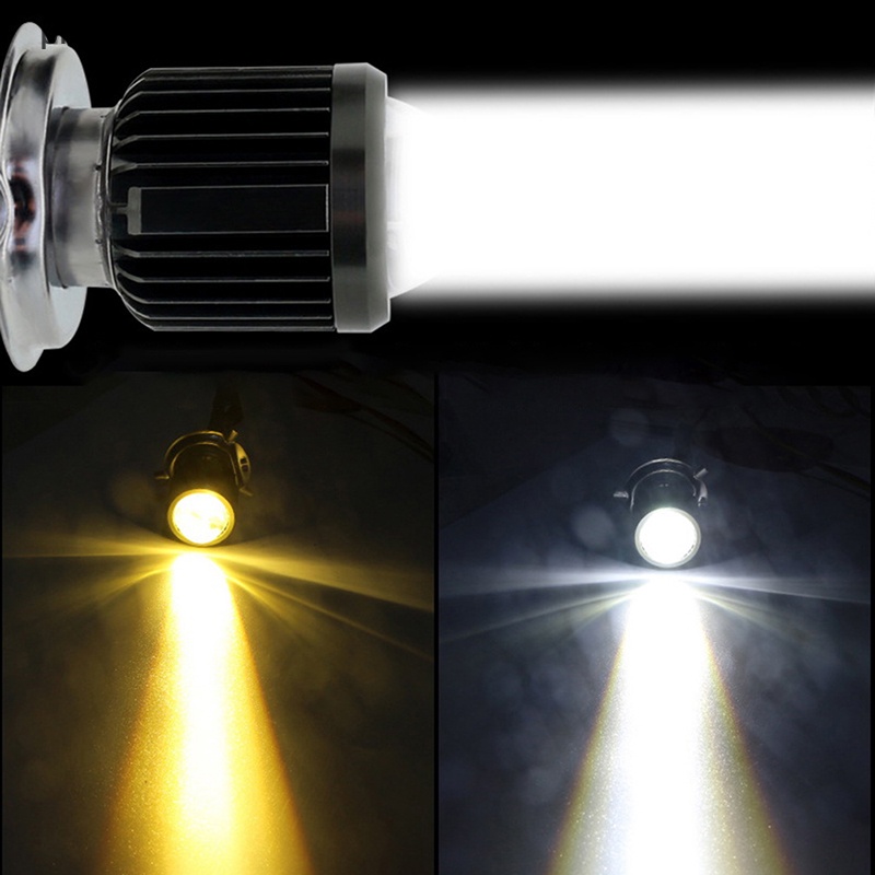 [prosperityus1] Đèn Pha LED H4 12V Ánh Sáng Trắng Cao Thấp Cho Xe Máy