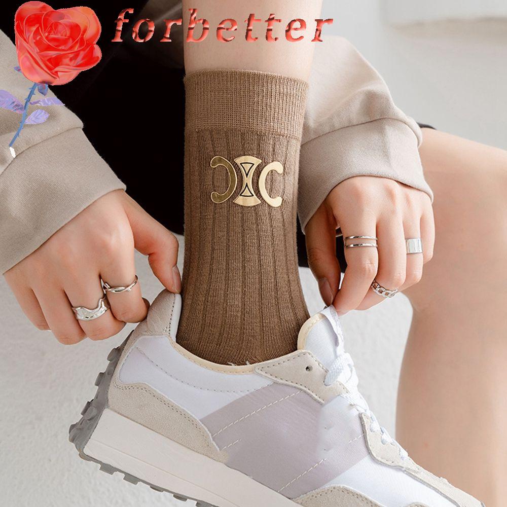 Vớ Cổ Cao Mềm Mại Họa Tiết Kẻ Sọc Màu Trơn Đơn Giản Cho Nữ