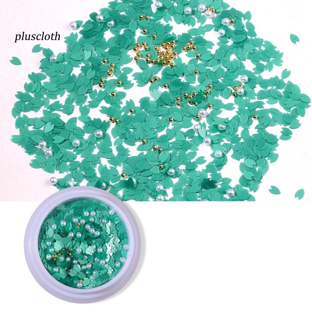 1 Hộp Sequin Hình Cánh Hoa Màu Sắc Sống Động Siêu Mỏng Trang Trí Móng Tay