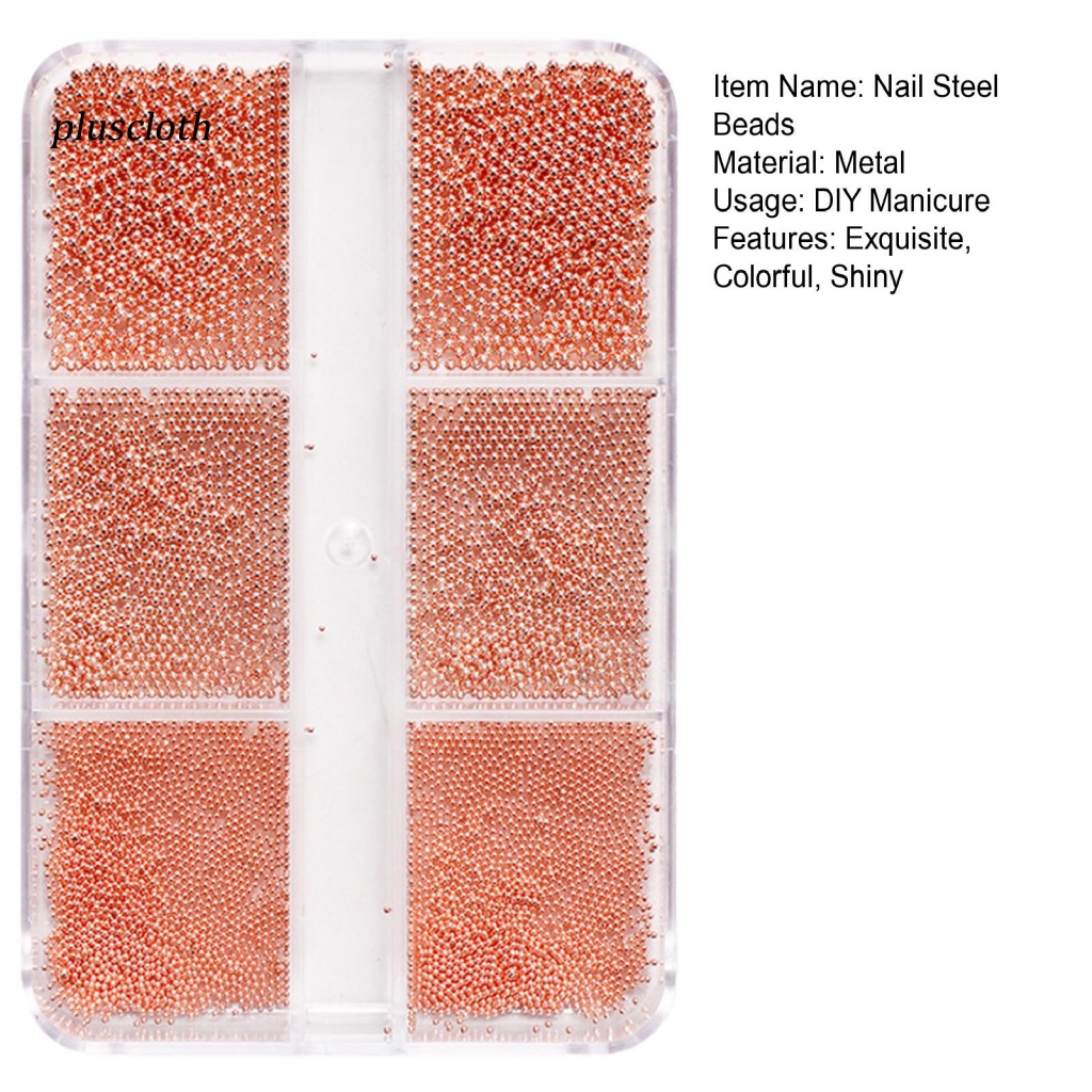 1 Hộp Hạt Thép Ba Chiều Đính Móng Tay Nghệ Thuật