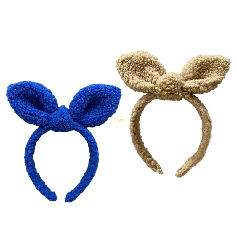 Băng Đô Tai Thỏ Phối Lông Xù Hoạt Hình Dành Cho Trang Điểm / Rửa Mặt / Biểu Diễn Sân Khấu