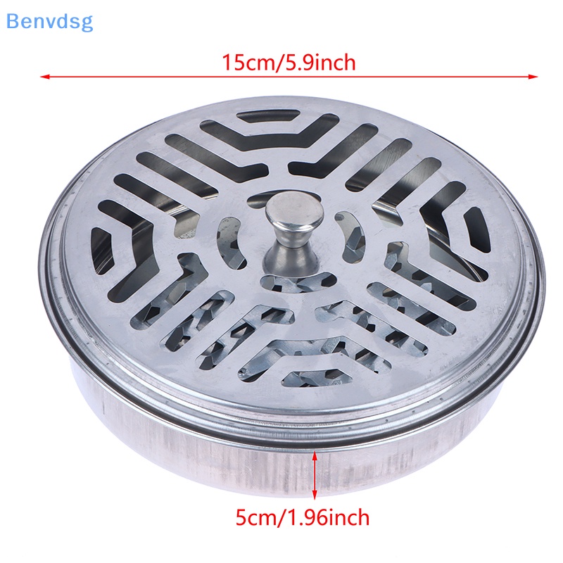 Hộp Đựng Nhang Muỗi Hình Tròn Bằng Thép Có Nắp Đậy Tiện Dụng