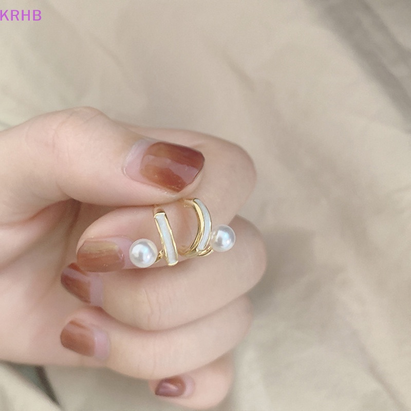 1 Đôi Khuyên Tai Hợp Kim Đính Ngọc Trai Nhân Tạo Đơn Giản Phong Cách Hàn Quốc Cho Nữ Mới