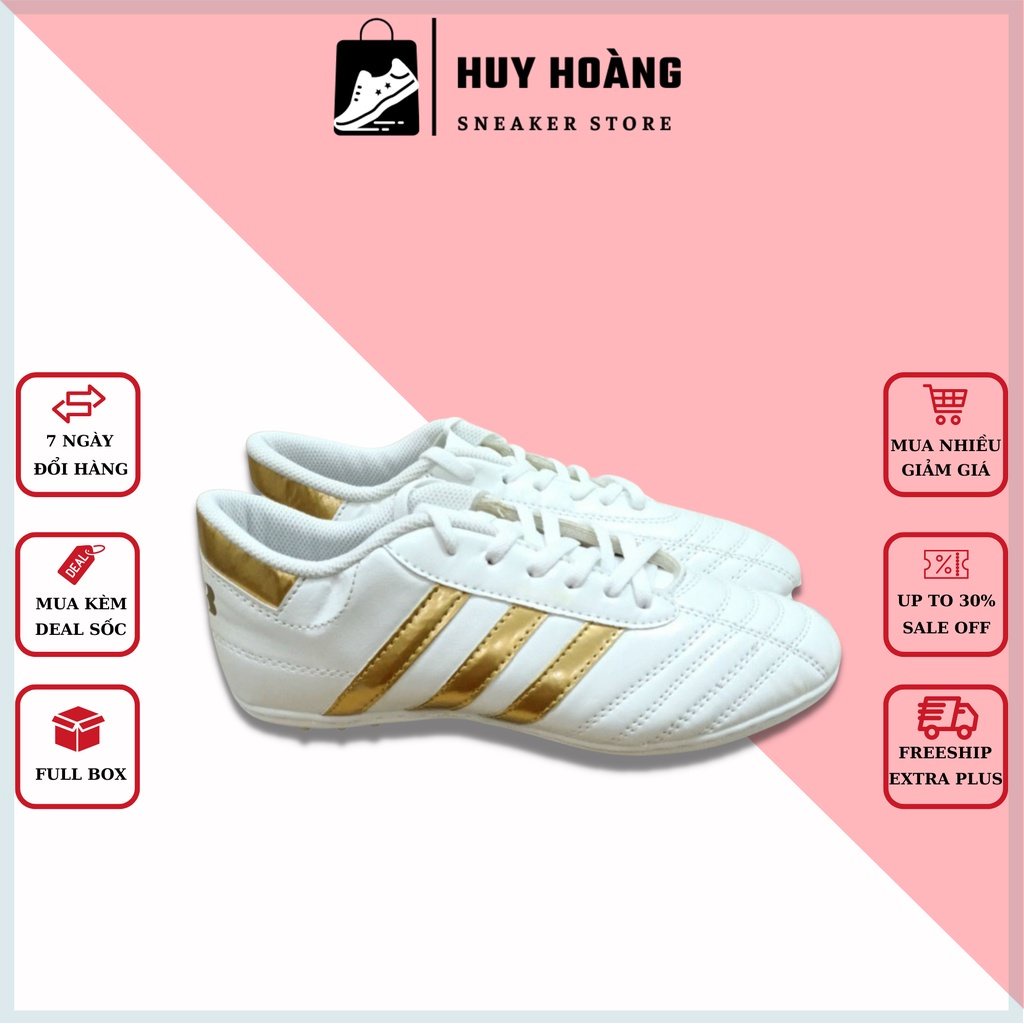 Giày Đá Bóng 3 Sọc Sân Cỏ Nhân Tạo CT3, Giày Đá Bóng Phủi Cao Cấp CT3 Khâu Full Đế