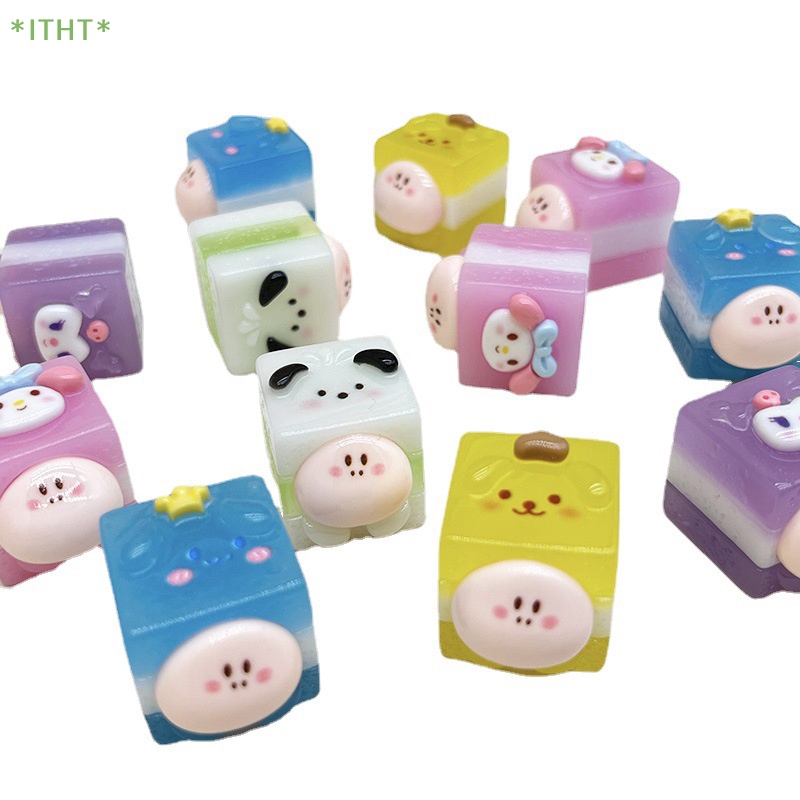 Bộ 2 Mô Hình Đá Viên Mini Bằng Nhựa Phát Quang Dùng Trang Trí Mới