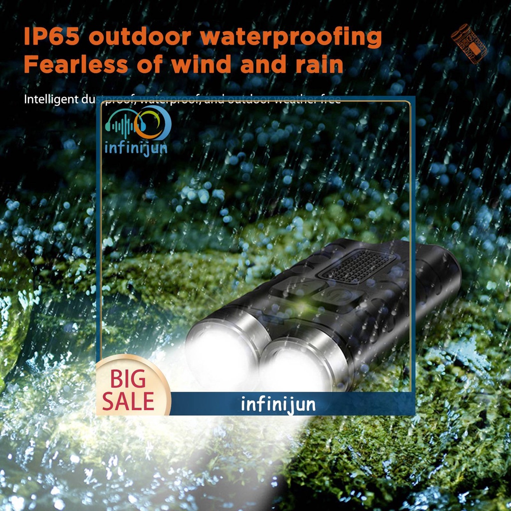 Móc Khóa Đèn Pin Mini EDC 900LM Kèm Cáp USB Type-C