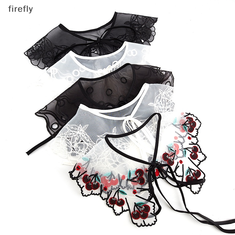 [firefly] Cổ Áo Búp Bê Vải Ren Giả Đeo Vai Có Thể Tháo Rời Cho Nữ