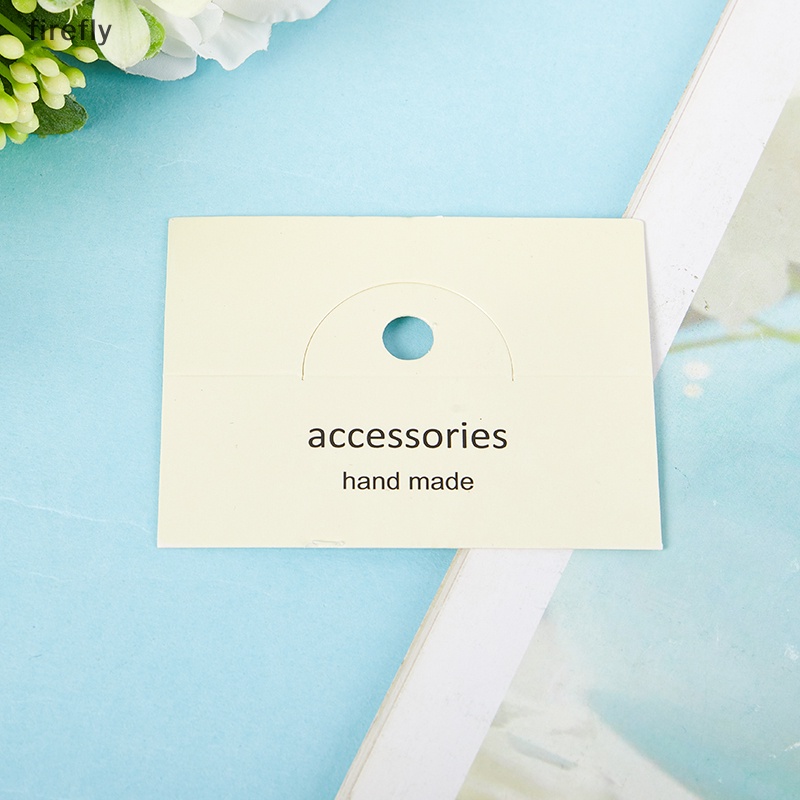 Set 50 Thẻ Giấy Kraft Phẳng Trưng Bày Kẹp Tóc / Túi Xách Dễ Thương