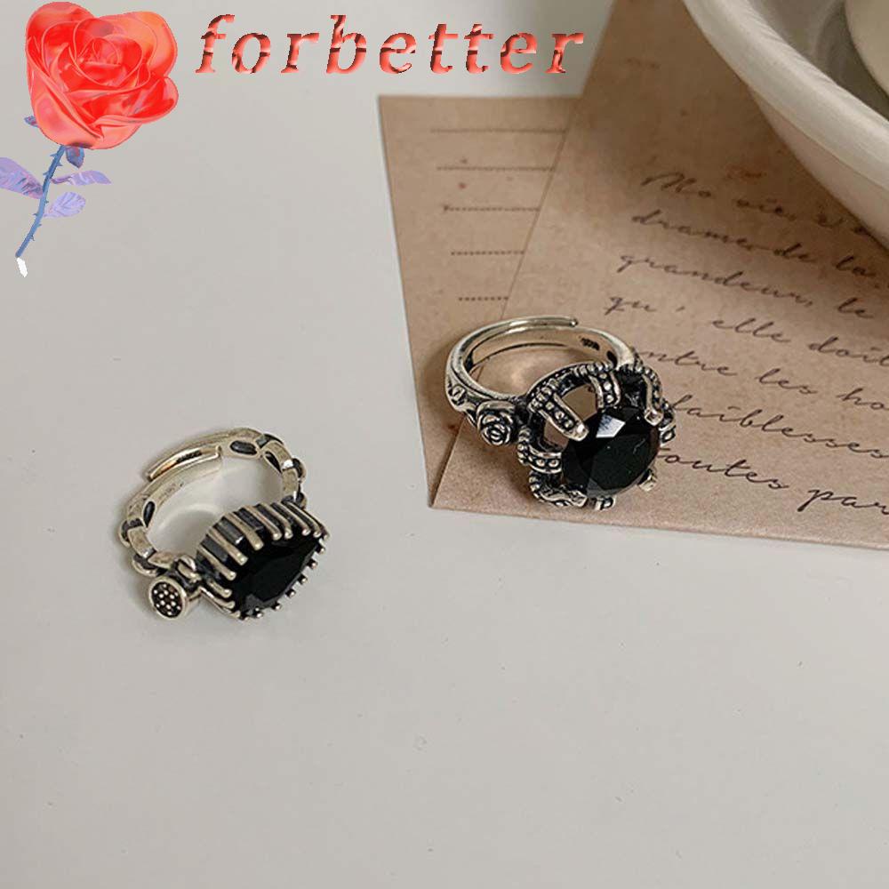 Nhẫn Hở Phong Cách Punk Cổ Điển Thời Trang Dành Cho Nữ|Nhẫn Hợp Kim Đính Đá Nhiều Màu Sắc Đầy Cá Tính
