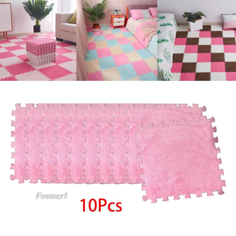 [Fenteer1] Set 10 Thảm Xốp Lót Sàn 30x30cm Cho Bé Chơi Nông Trại