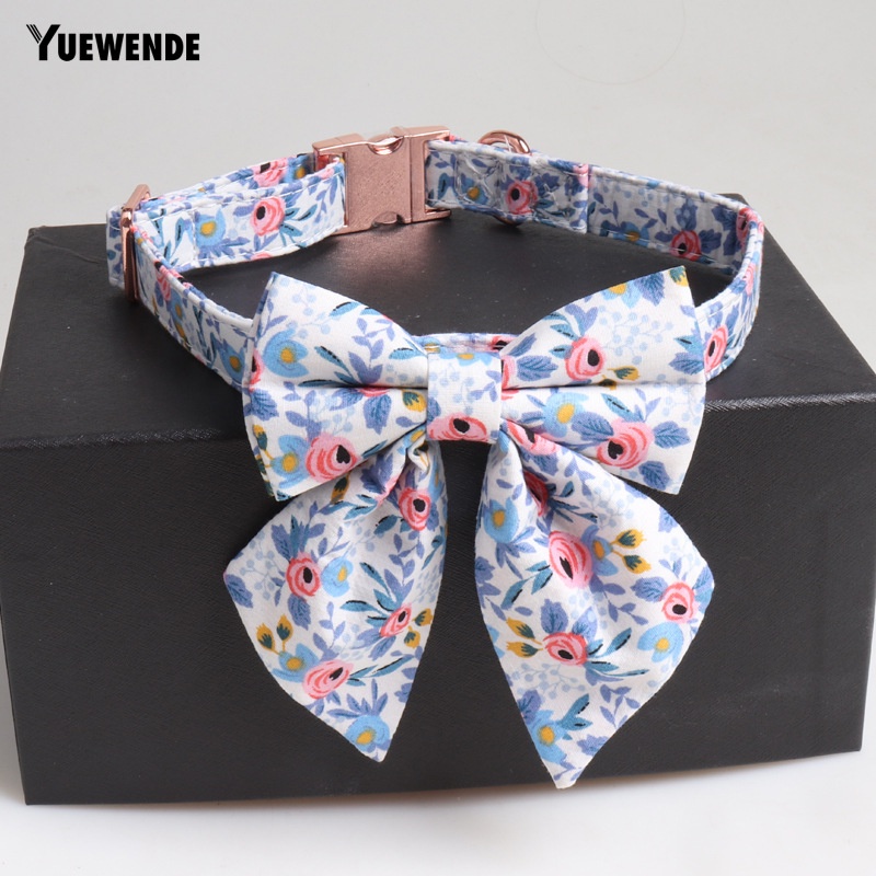 Vòng Cổ Thắt Nơ In Hoa Dễ Thương Cho Thú Cưng