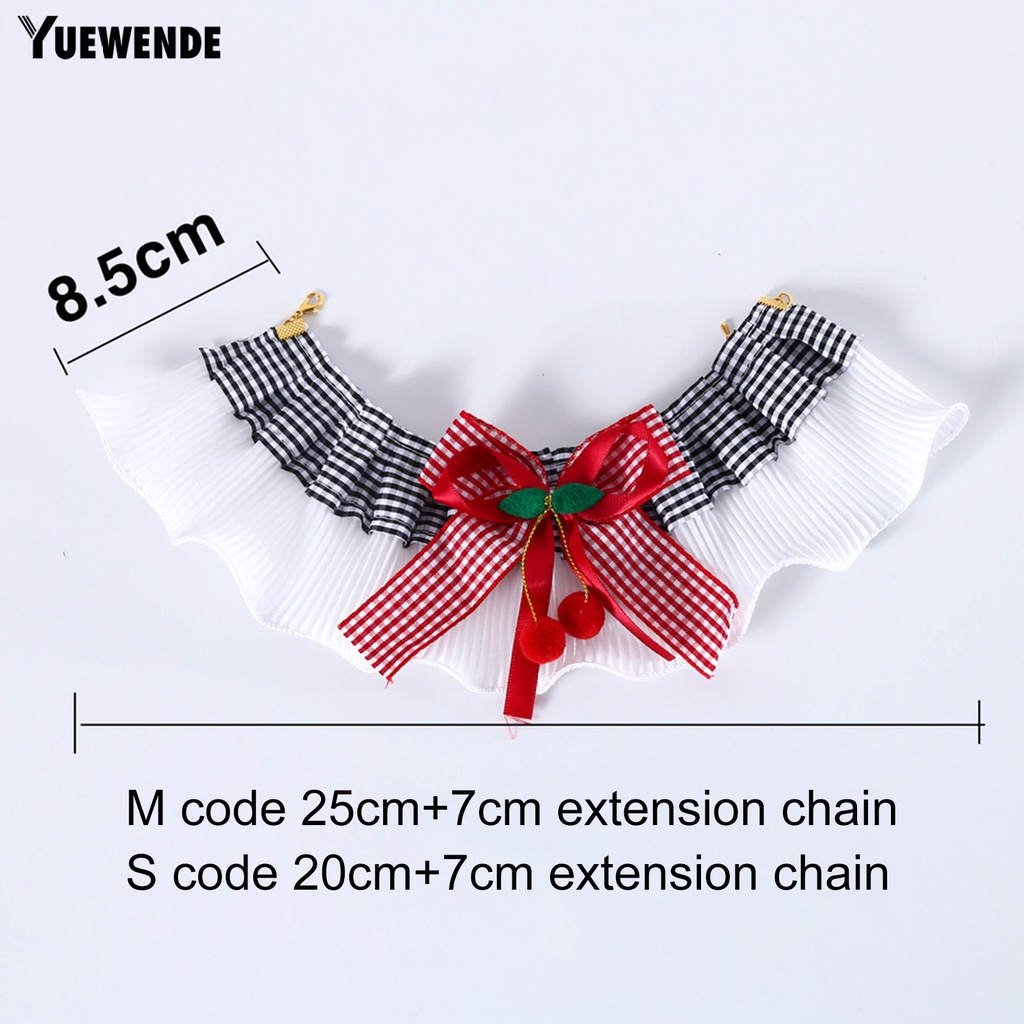 Vòng Đeo Cổ YQ.E Viền Ren Thắt Nơ Xinh Xắn Cho Thú Cưng