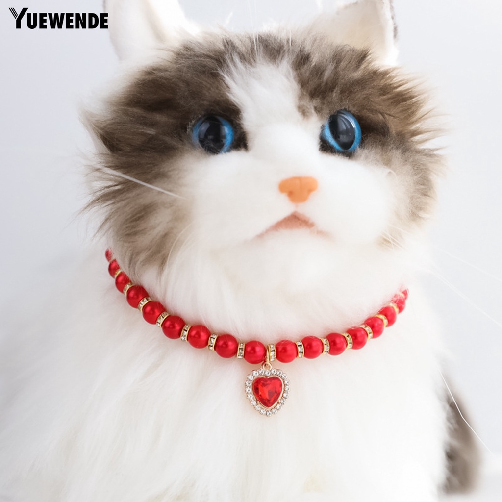 Vòng Cổ Ngọc Trai Bằng Resin Đáng Yêu Cho Thú Cưng YQ.E