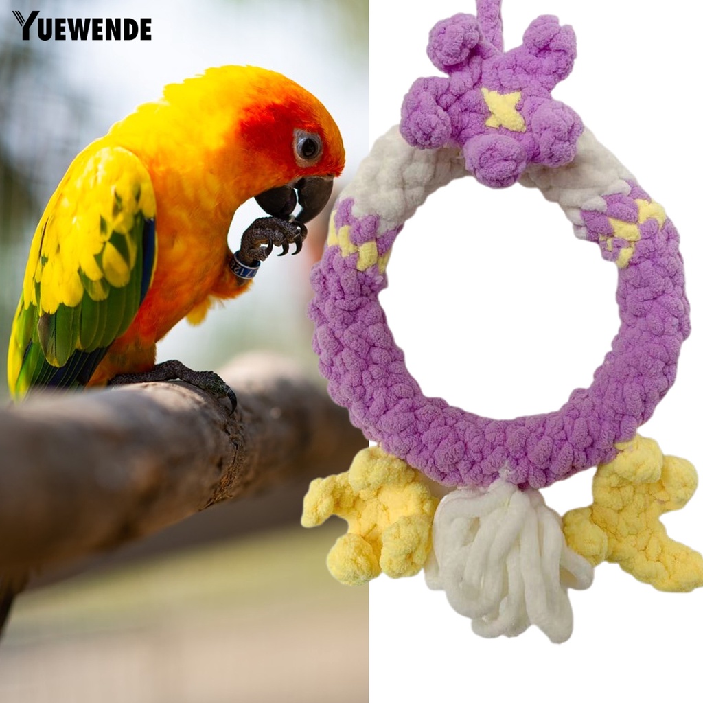 Vòng Đồ Chơi Bằng Vải Lông Chống Cắn Dành Cho Chim Vẹt