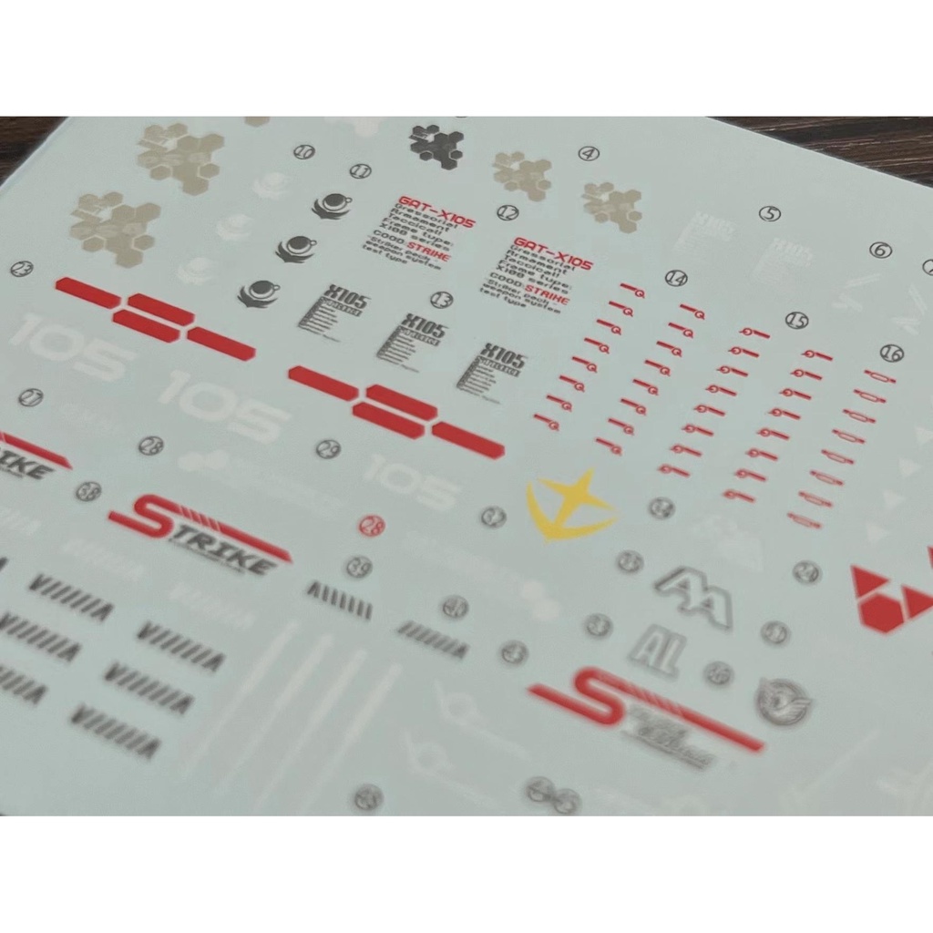 Xueyan mg 100 build strike decal trượt nước huỳnh quang