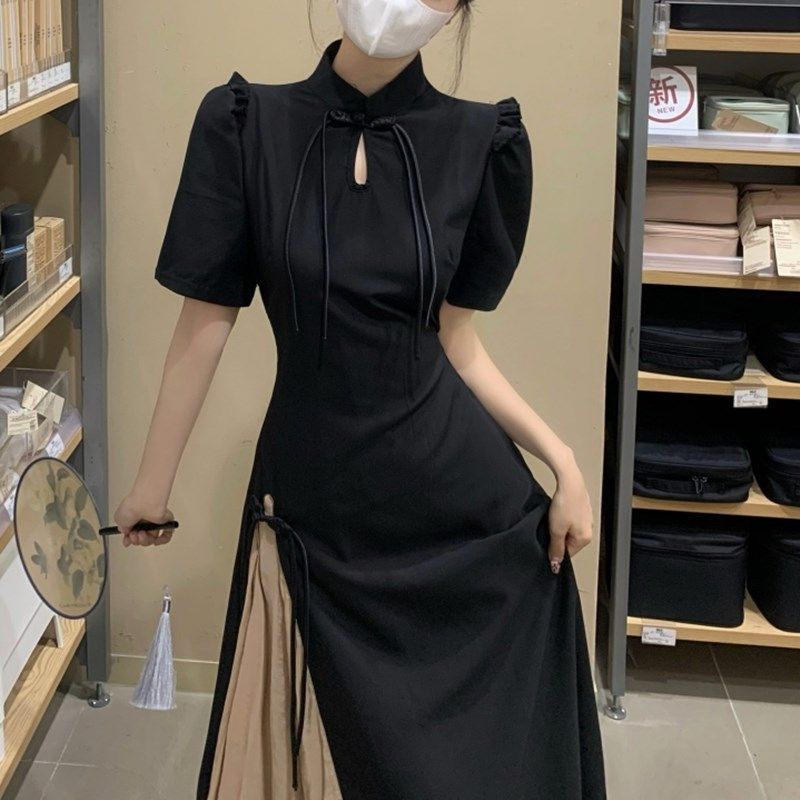 Sườn Xám Cách Tân Dáng Chữ A Phong Cách Trung Hoa Thời Trang Mùa Hè Hàng Mới Dành Cho Bạn Nữ