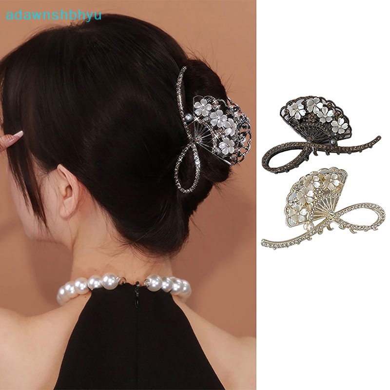Kẹp Tóc Càng Cua Đính Đá Hình Cá Mập Phong Cách Vintage Thanh Lịch Cho Nữ