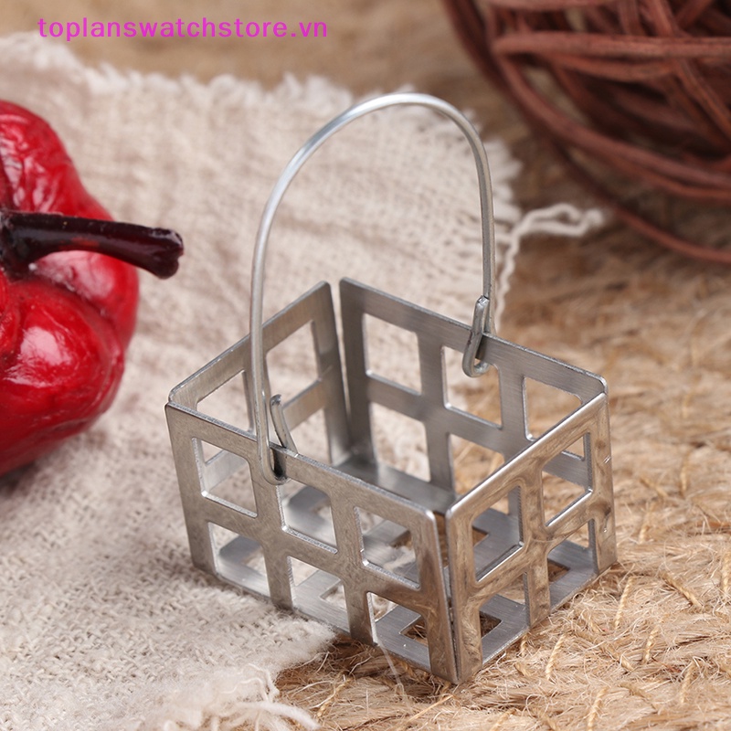 Giỏ Kim Loại mini Đựng Đồ Chơi Cho Nhà Búp Bê Tỉ Lệ 1: 12